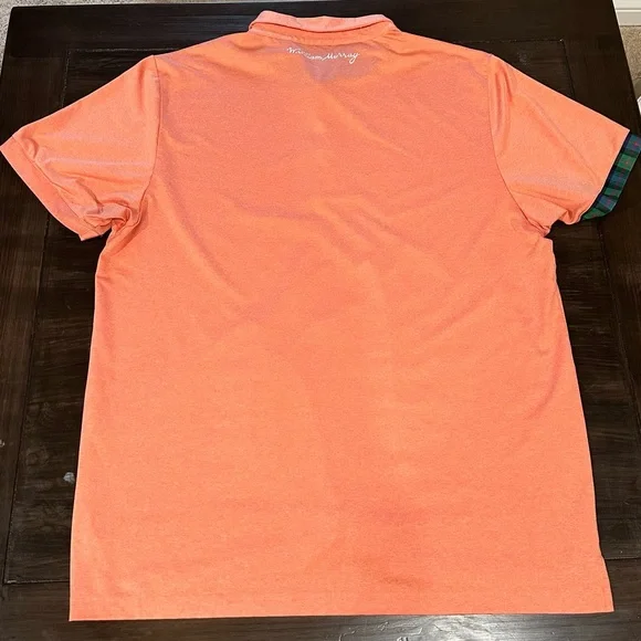 William Murray Coral Golf Polo XL Tartan Trim Like New - Picture 4 of 8